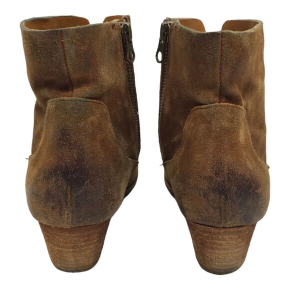 Kork Ease Side Zip Suede Ankle Boots Womens Size 7.5 M Booties Brown K48523 - Picture 6 of 14